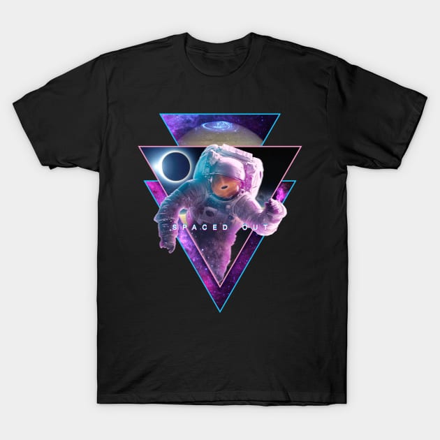 Astronaut Spaced Out - Aesthetic Vaporwave Eclipse Space Art T-Shirt by Vaporwave